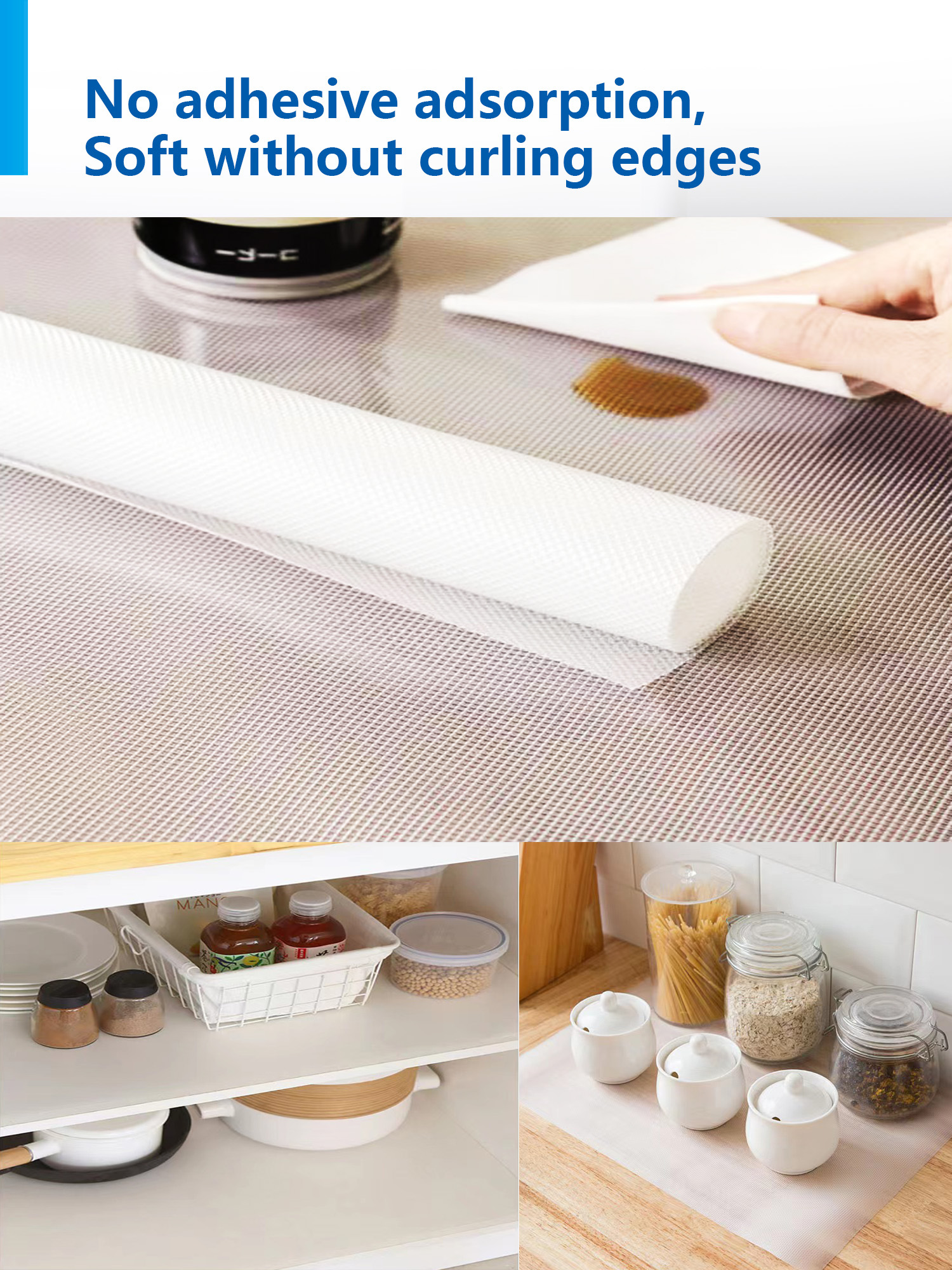 Non Sticky EVA Plastic Anti-slip Mats Pads for Kitchen Refrigerator Desk Shelf Liners