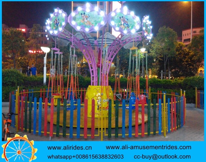 Kiddie rides children carnival games Mini flying chair for sale Flying Swing Tower for Kids