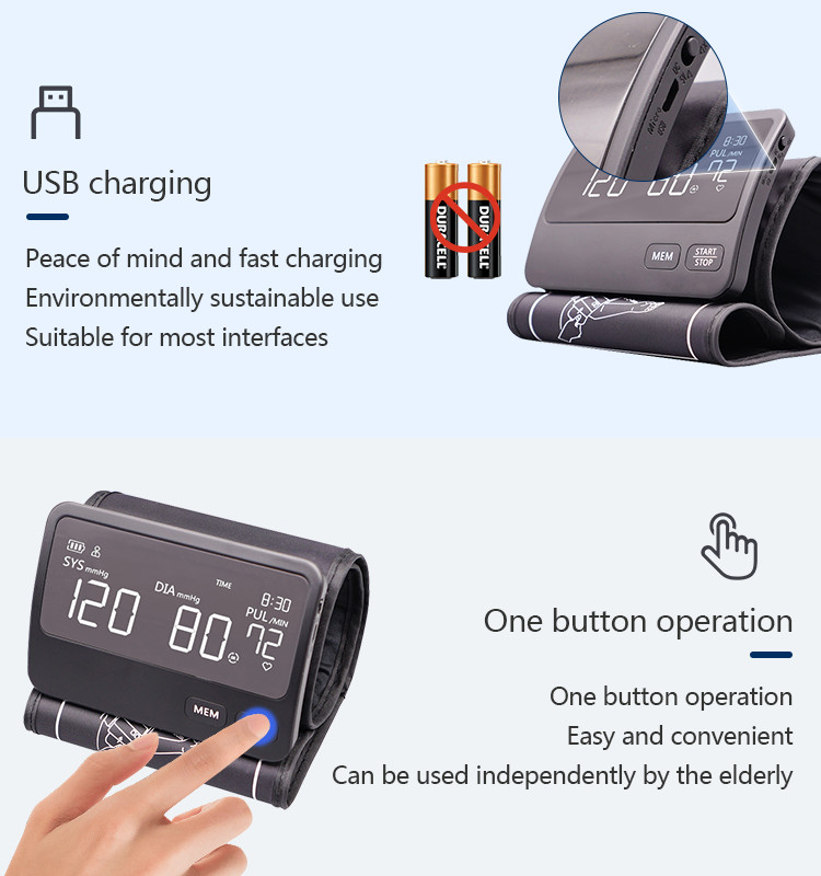 Automatic Home Medical Blood Pressure Monitors 2.95in OEM