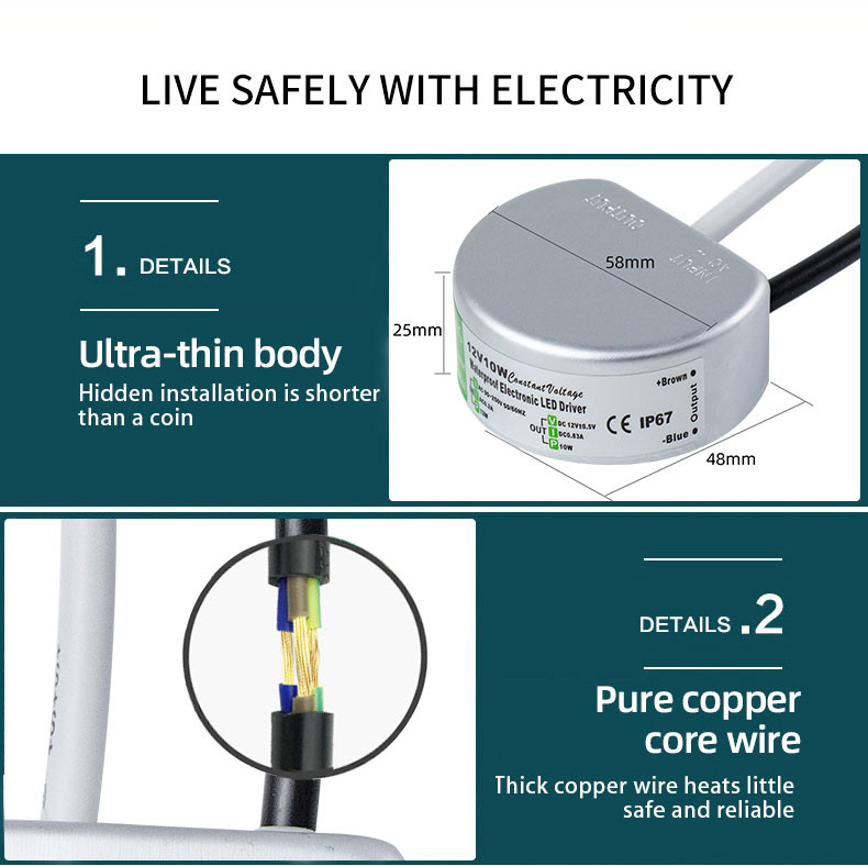 water proof smps 12V0.83A10W single output SMPS with CE DC12V10W full watt Iron Case for LED Lighting Factory Outlet