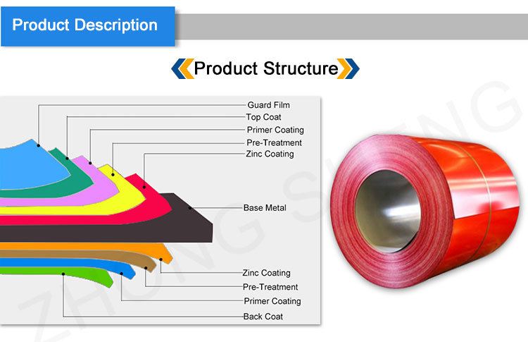 Coil Roll Ppgi and Ppgl Printed ppgi color coatedSteel Coil In Prime Prepainted Color Coated Steel Coil