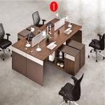 Four Person Workstation Office Furniture Partitions / Aluminum Office Table