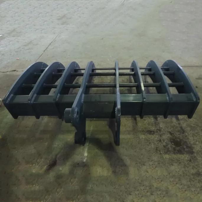 8 Ribs Excavator Brush Rake 2000Mm Excavator Root Rake