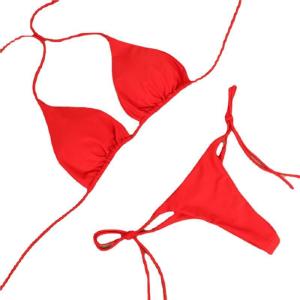 China Garter Sexy Lingerie Bra Set With Push Up Bra Swimwear Bikini String Bathing For Fat Women wholesale