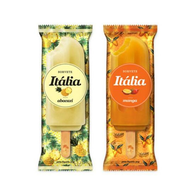 Wholesale custom printed back seal plastic pouch popsicle packaging bag