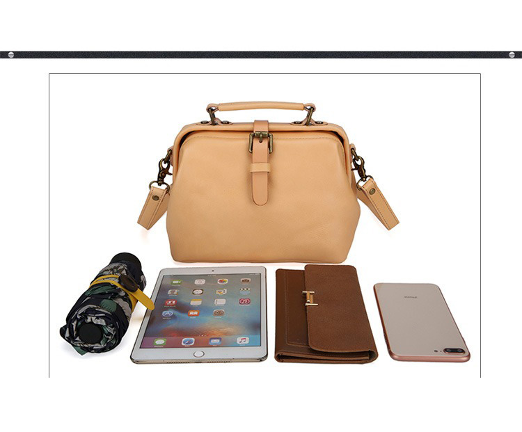 Retro Genuine Leather Top Layer Vegetable Tanned Cowhide Sen Series Ins Crossbody Bag