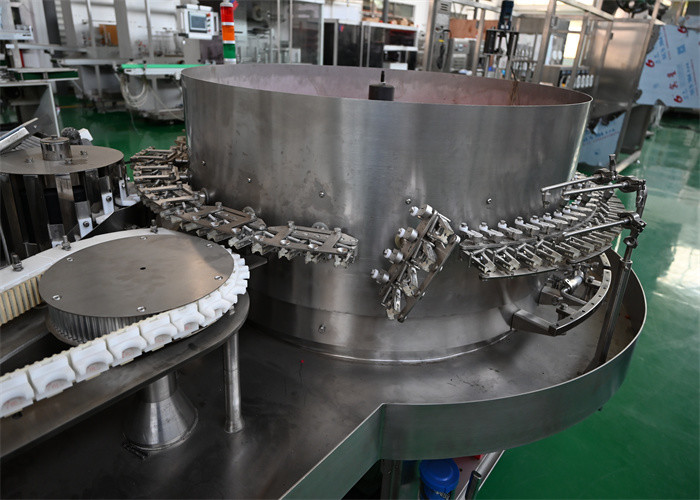Stainless Steel Vial Filling Line With 200 Caps/Min Speed For 2-100ml Round Glass Bottles