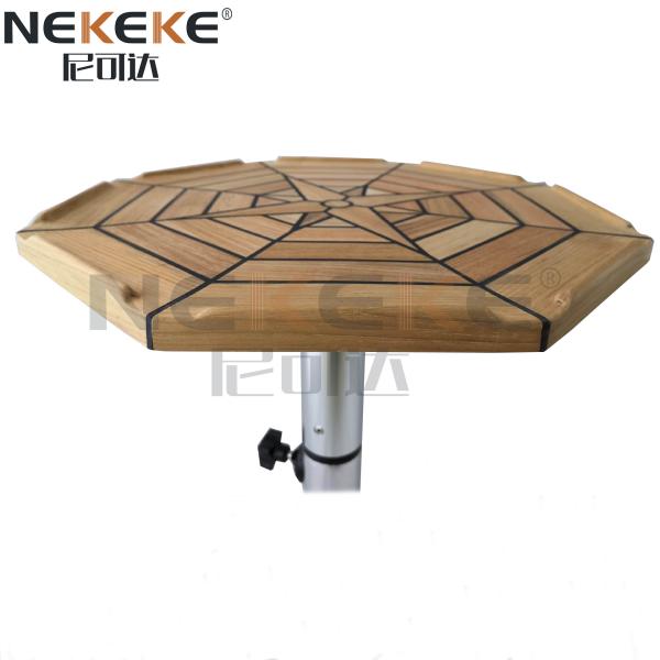 Octagonal Yachts Teak Table Top 490mm 600mm Marine Wood Table Top