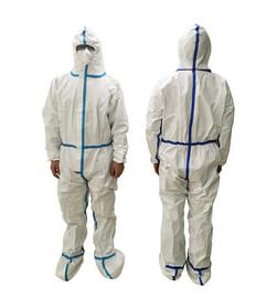 China Cleanroom Disposable Isolation Gowns , White Safety Protective Clothing wholesale
