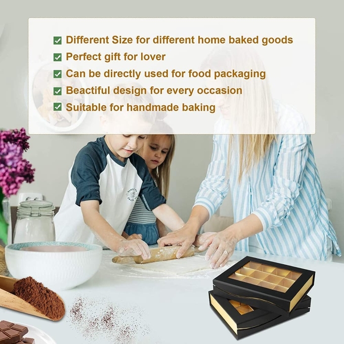 Rectangle Cardboard Chocolate Presentation Gift Boxes Fancy Customized