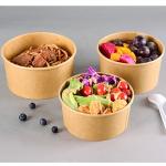 High Quality Food Container Kraft Bowl Brown 500ml Takeaway Kraft Paper Bowl