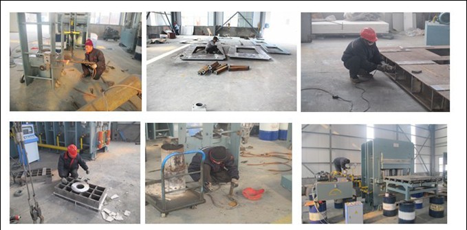 Rubber Mat Manufacturing Machine for 600*480*600mm Rubber Floor Brick Production