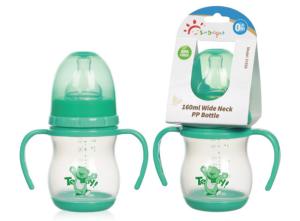 China 6oz 160ml Food Grade Wide Neck Arc Polypropylene Baby Bottles wholesale