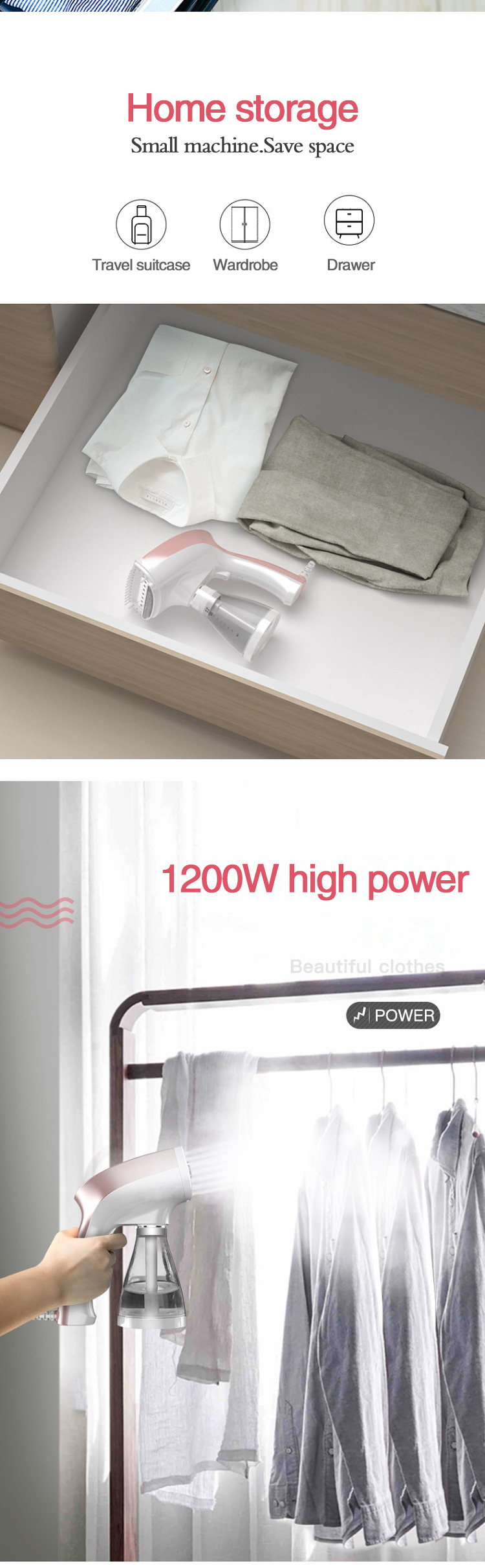 Multi function atomizer Electric Homeuse Travel Handheld Hanging Ironing Steam Machine For House And For Travel