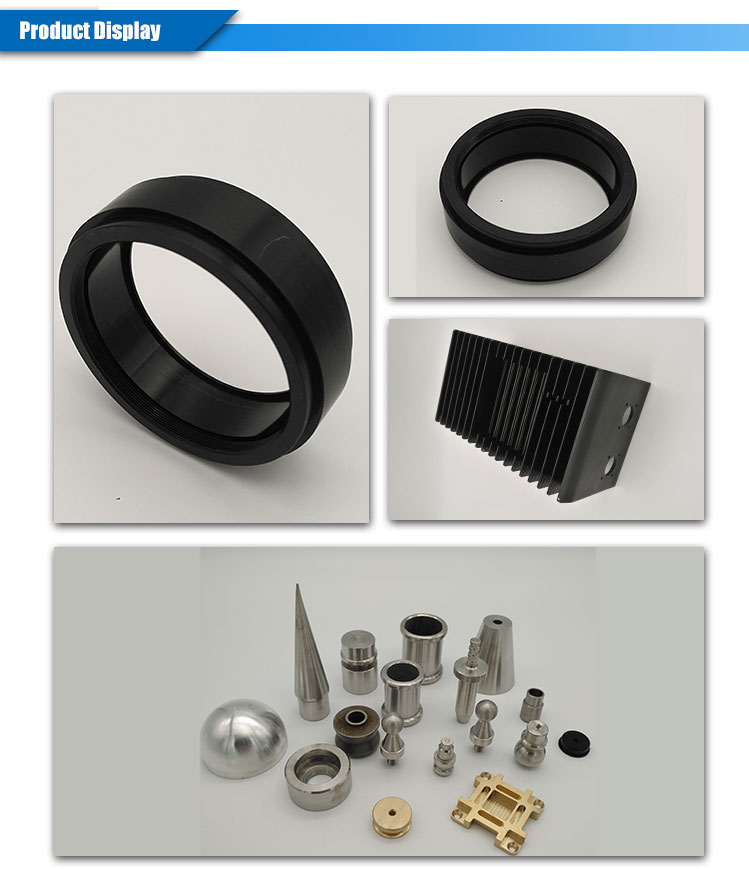 Wholesale aluminum prototype black anodized cnc machining turning part