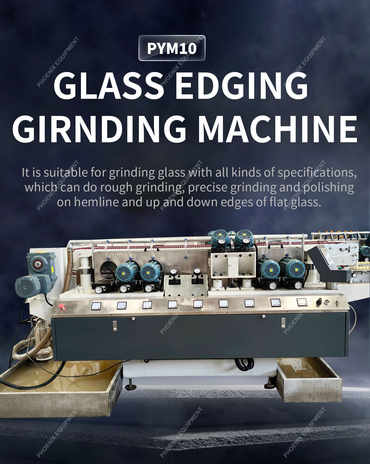 Safety Glass Tempering Glass Double Edger Machine with Diagonal Tolerance of ±0.5mm/m