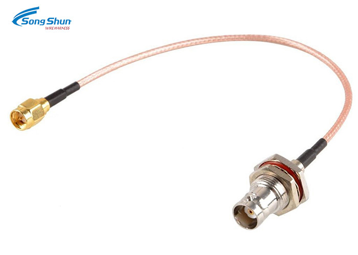 FEP Jacket RF Cable Assemblies BNC Female Plug For Satellite Transmission