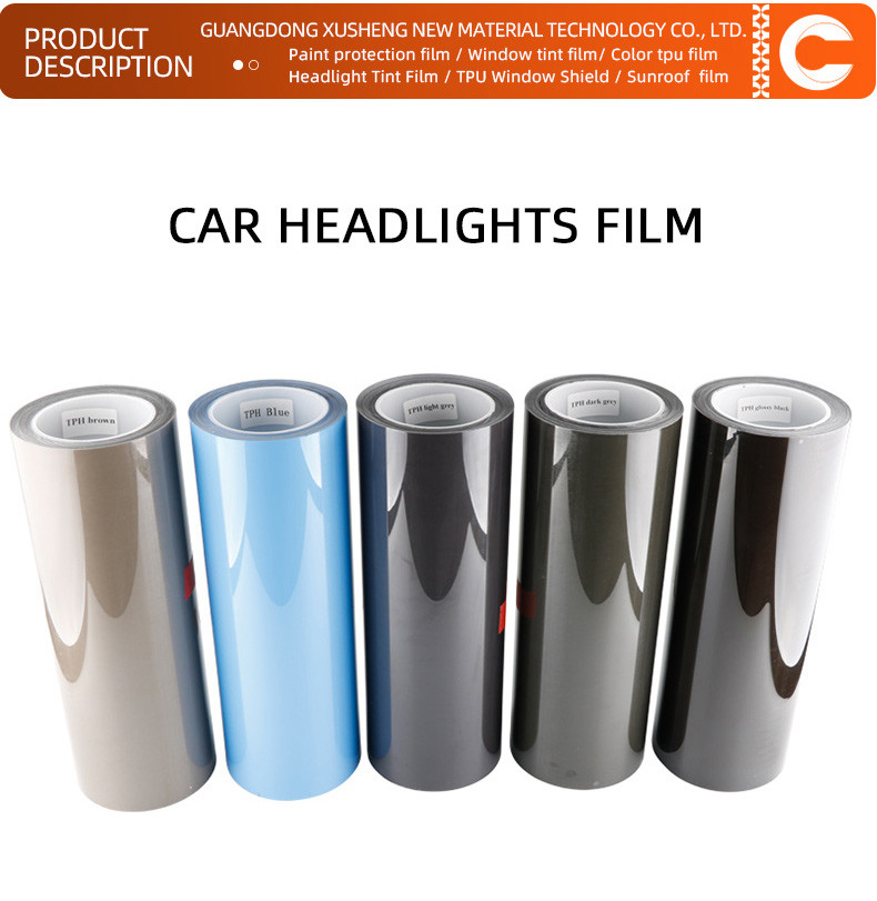 Transparent Motorcycle Headlight Automobile Dark Black Tail Light Led Car Headlight Tint Film TPH Lamp Protective Film