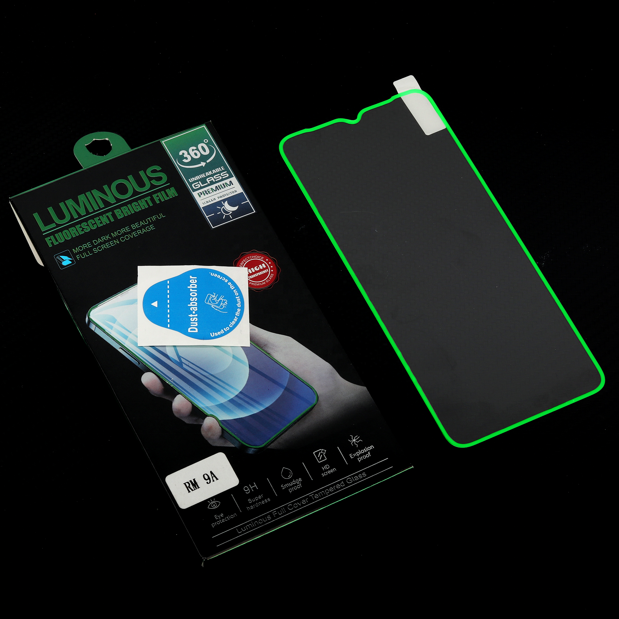 Anti Explosion Tempered Glass Screen Protector Luminous Fluorescent 3d Full Glue High Transparent
