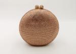 Diamond Dazzling Champagne Rhinestone Evening Bags Metal Hard Case