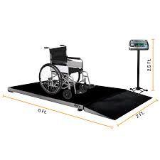 China Wheelchair Scale Reliable Platform Scale With Ramp 500kg wholesale