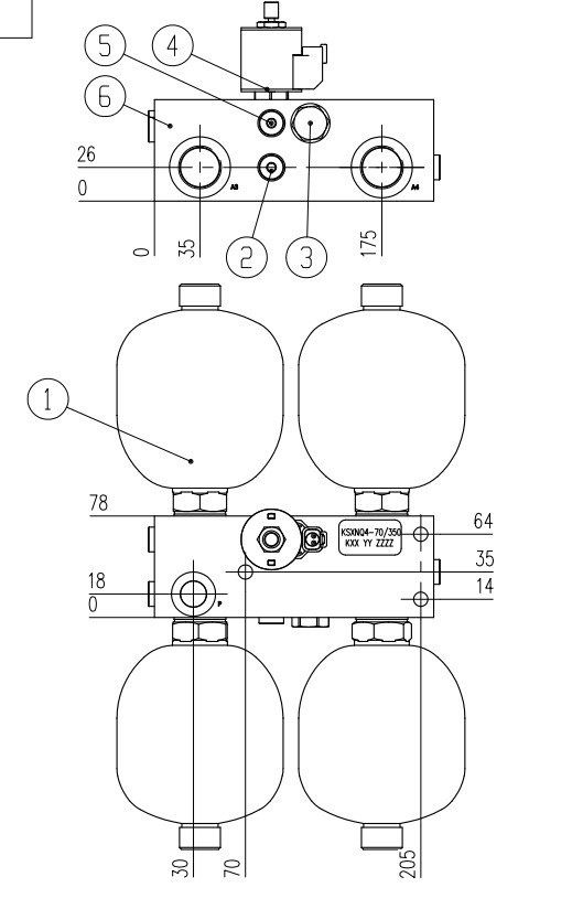 Custom Excavator Pilot Valve Solenoid Valve Pilot Manifold Steel