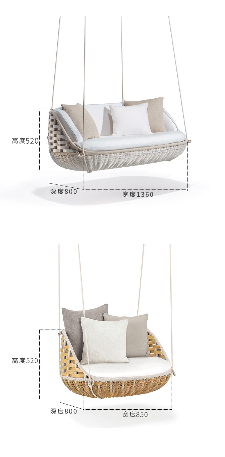 Hammock Swing Creative Rattan Hanging Chair , Balcony Homestay Bird'S Nest Lazy Rattan Chair