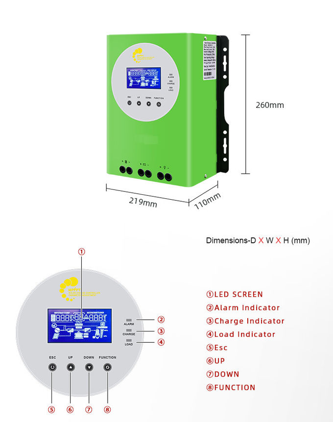 Solar Charge Controllers 80A 12V 24V 48V MPPT Solar Panel Charge Controller 2