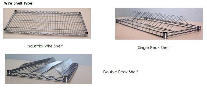 Chrome Plated Wire Mesh Shelves , Industrial Wire Rack For Clean Room / Workshop
