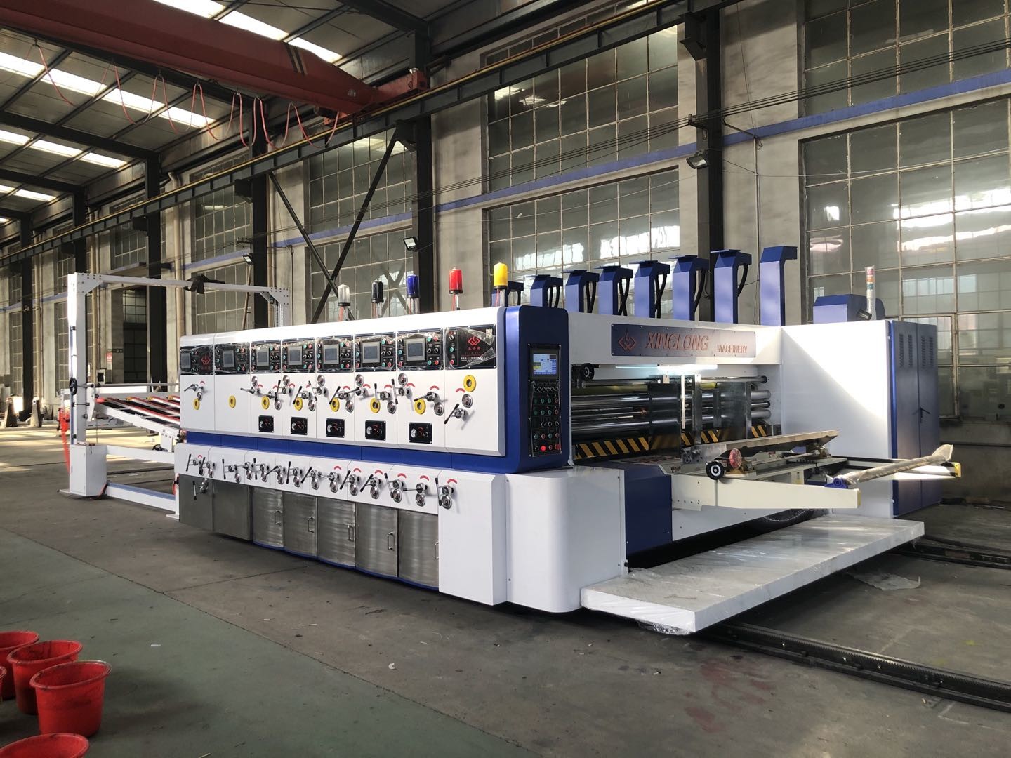 Automatic Printing Slotting 120pcs/Min Pizza Box Making Machine