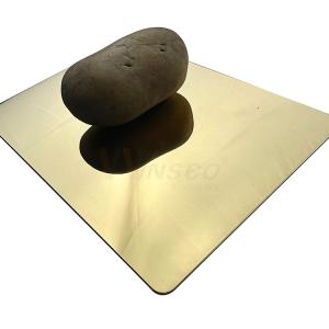 China 1250mm Super Mirror Stainless Steel Sheet 316 Titanium Gold Coating wholesale