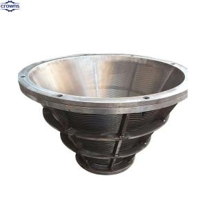 China Stainless Steel Johnson v wedge wire basket centrifuge for Industry wholesale