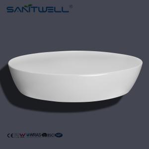 China Matt White Chaozhou Hot Sale Oval Above Counter Basin Ceramic Basin wholesale