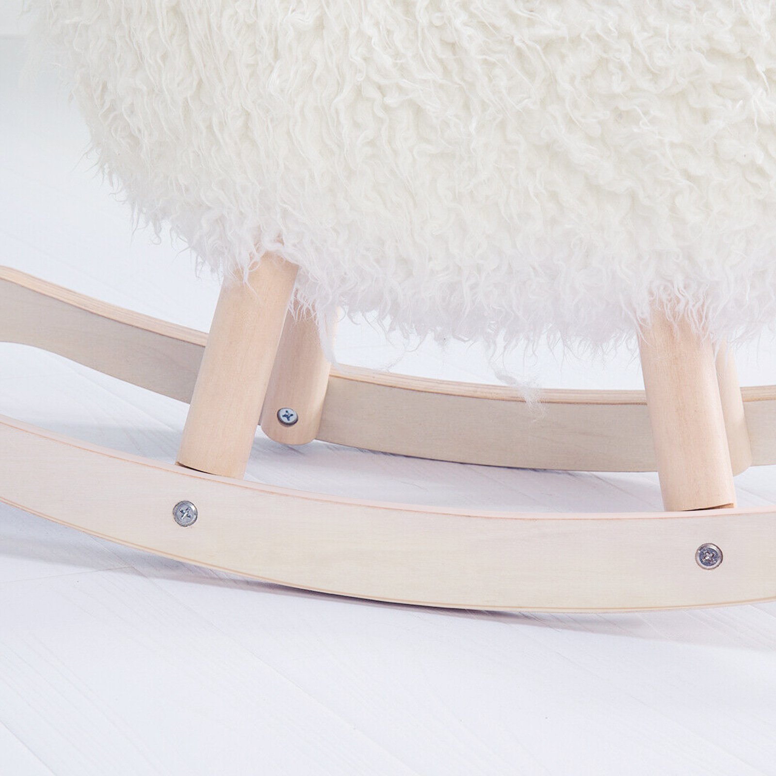 0-24 Months Solid Wood Rocking Horse for Unisex Toddler Playtime Activities