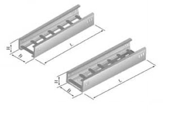 SS Perforated Galvanized Cable Tray 600mm With Wire Mesh And Mounting Support
