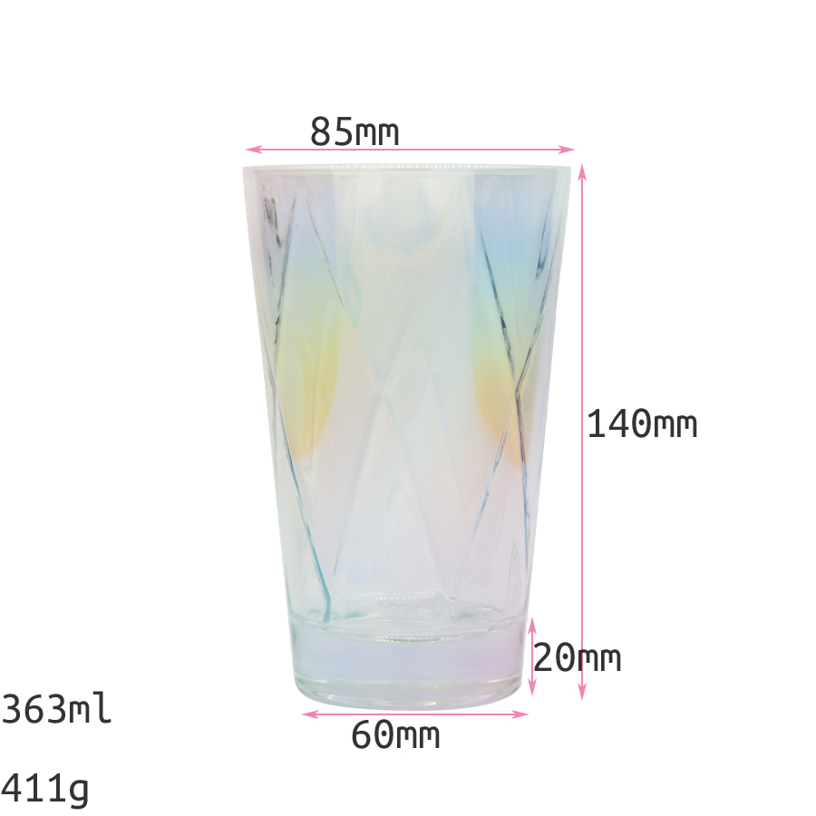 Iridescent Honeycomb Tumbler Drinking Glasses For Bar