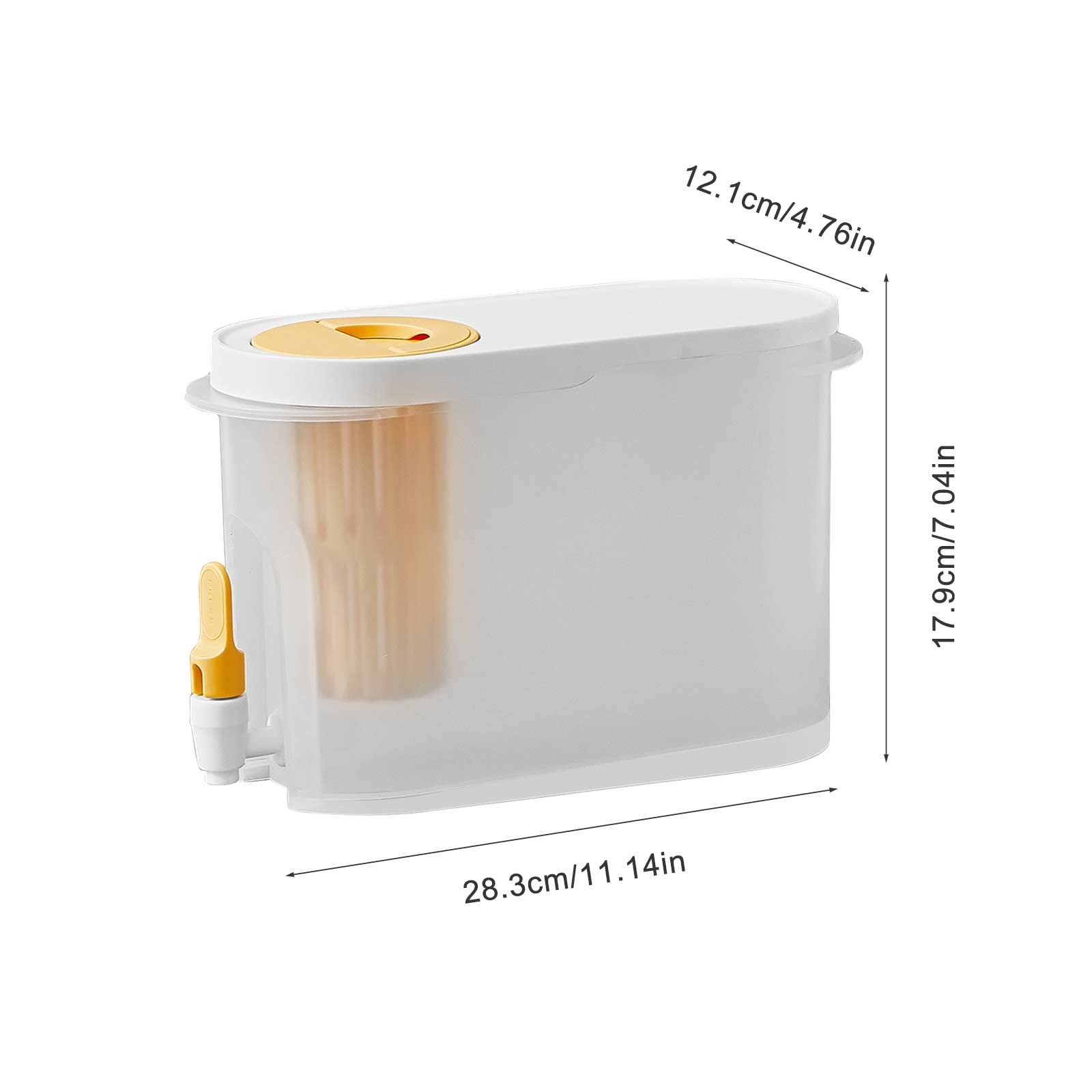 3.9L Cold Kettle with Faucet Large Capacity Double Filtration Space Save Drink Dispenser Water Jug Cold Water Pitcher