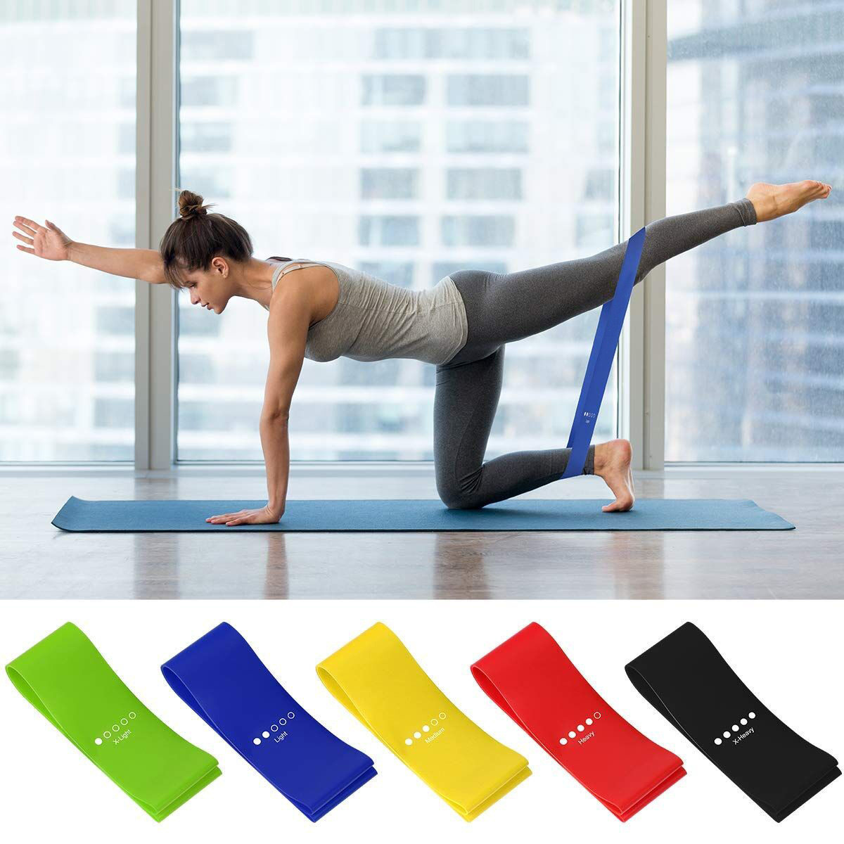 183cm Polyester Latex Silk Yoga Resistance Bands