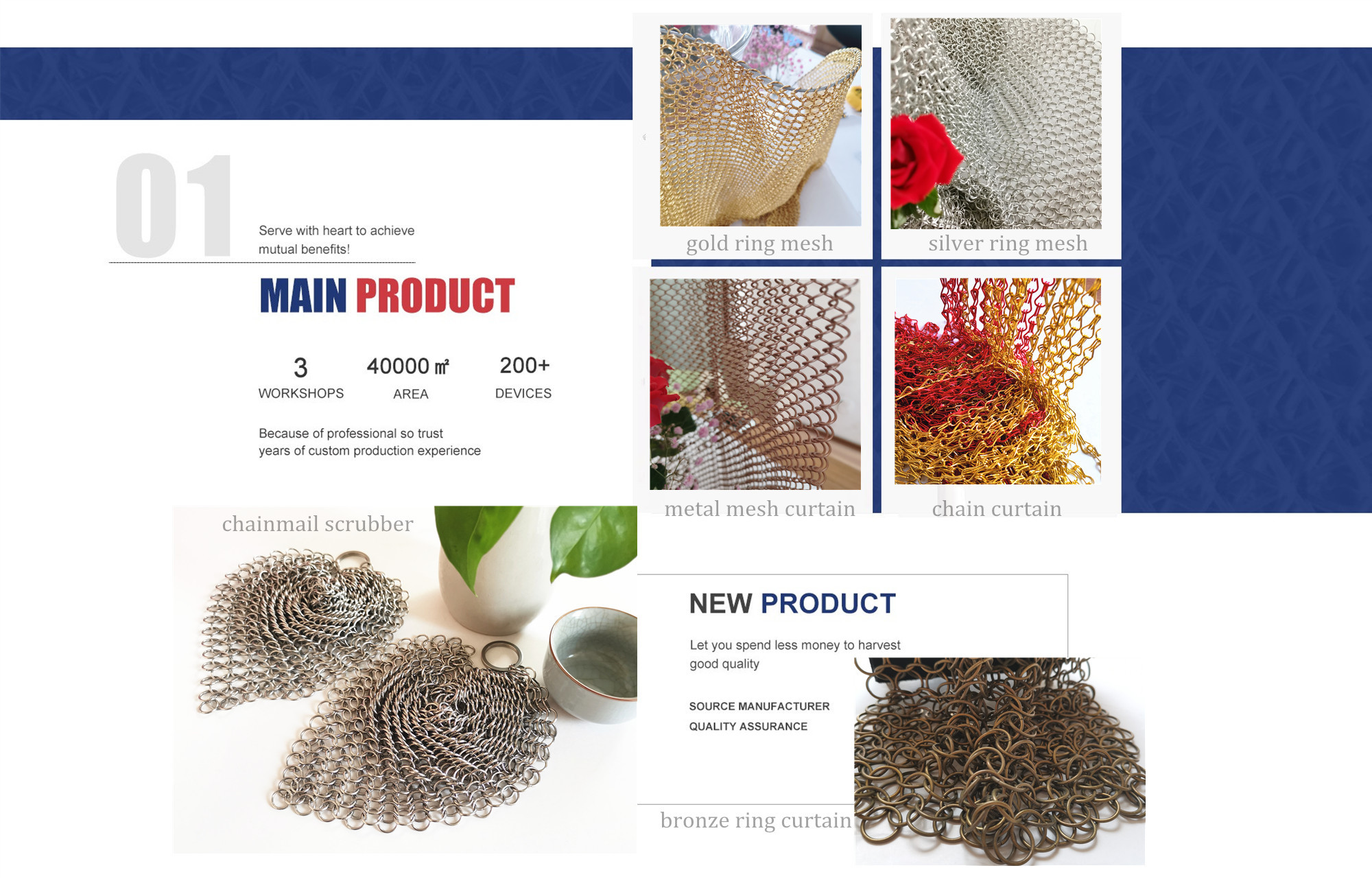 Stainless Steel metal Ring mesh For Facades, Copper Metal Chainmail Ring Curtain