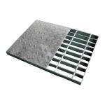 25x3 25x4 Press Locked Steel Grating Black Serrated Steel Bar