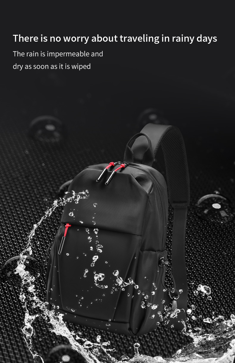 Hot sell wholesale fashion men custom waterproof shoulder bag crossbody chest sling bag