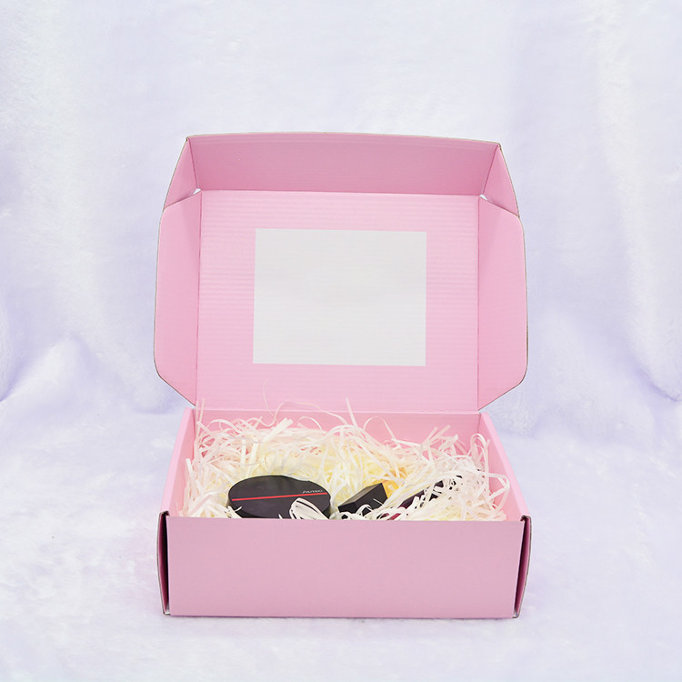 White Pink 210gms C2S Corrugated Mailing Boxes For Clothes