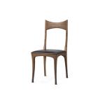 Modern Black Leather Upholstered Dining Chairs Wood Legs Kitchen Use