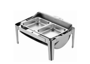 China Heating Buffet Stainless Steel Stove Full Flip Soup Stove Hotel Breakfast Rectangle wholesale