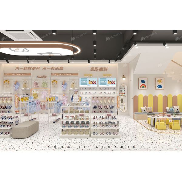 BBC001 Modern Minimalist Style baby shop shelves baby clothes shop decoration for baby store furniture