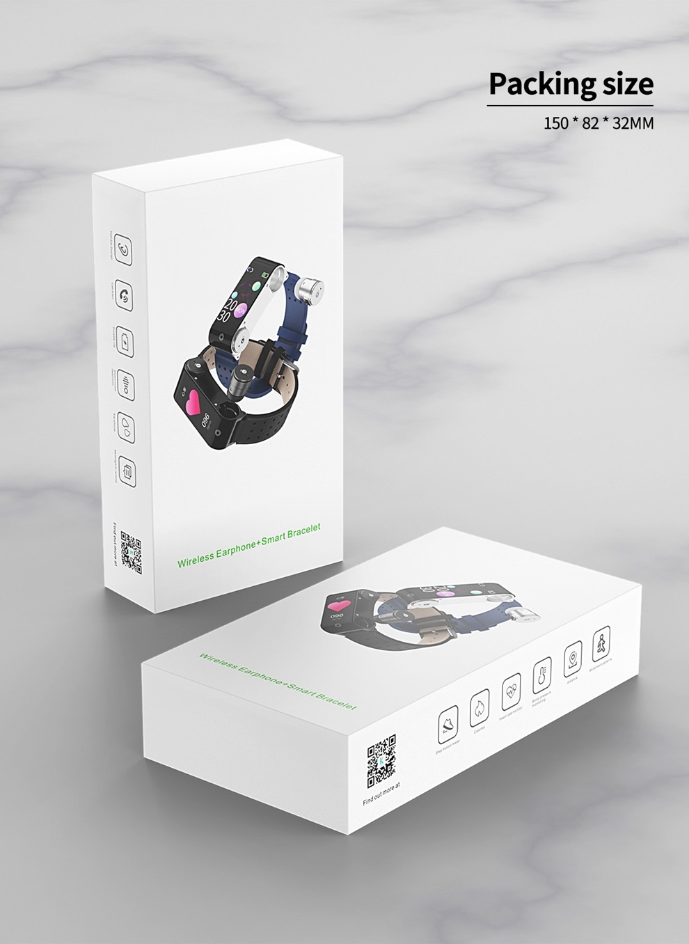 150mAH ATS3009 TWS Bluetooth Android Smartwatch SMS Reminder