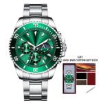 26cm Rotatable Stainless Steel Quartz Watch Waterproof Quartz Diver Watch MIYOTA
