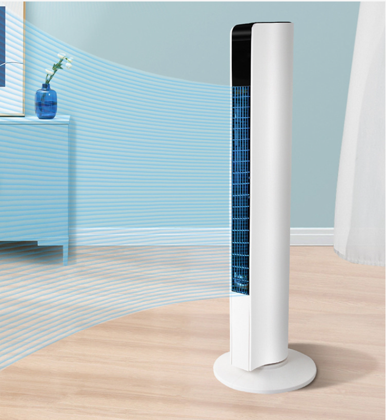 Smart Electric Bladeless Tower Fan 84*26.5cm App-Controlled Quiet Strong Air Cooling