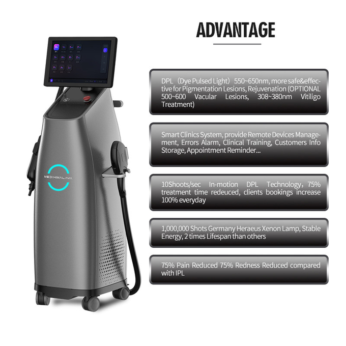 Intense Pulsed Light SHR IPL Machine DPL Skin Rejuvenation Tattoo Removal Multifunctional For Salon