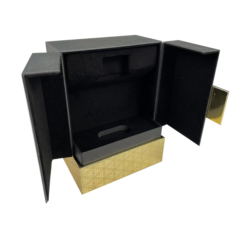 Custom Color High End Luxury Double Open Door Cardboard Perfume Box with Foam Insert